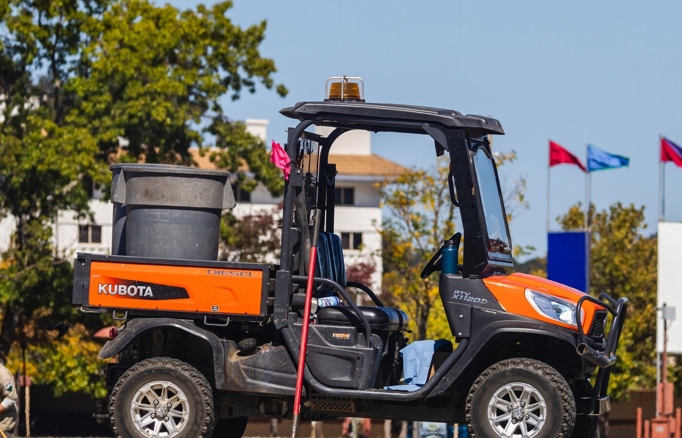 Utility vehicle and equipment at a work site